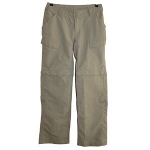 The North Face Paramount Zip Off Convertible Cargo Pants Tan Khaki Sz 2 Short